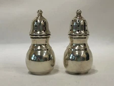 Antique Sterling Silver Salt & Pepper Shakers - NOT WEIGHTED - M Fred Hirsch Co 