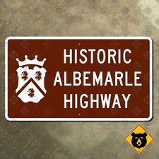 North Carolina Historic Albemarle Highway scenic tour route marker Halifax 14x8