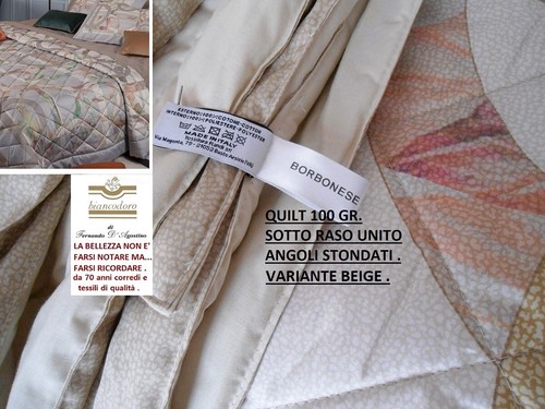 BORBONESE QUILT COPRILETTO MATRIMONIALE + 2 CUSCINI ARREDO CM. 45 X 45 - Foto 2 di 14