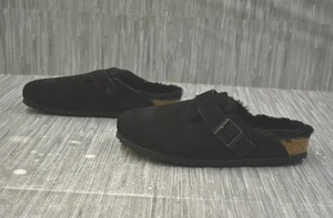 birkenstock boston fur black