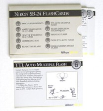 Nikon SB-24 Instruction FlashCards: Set of 10
