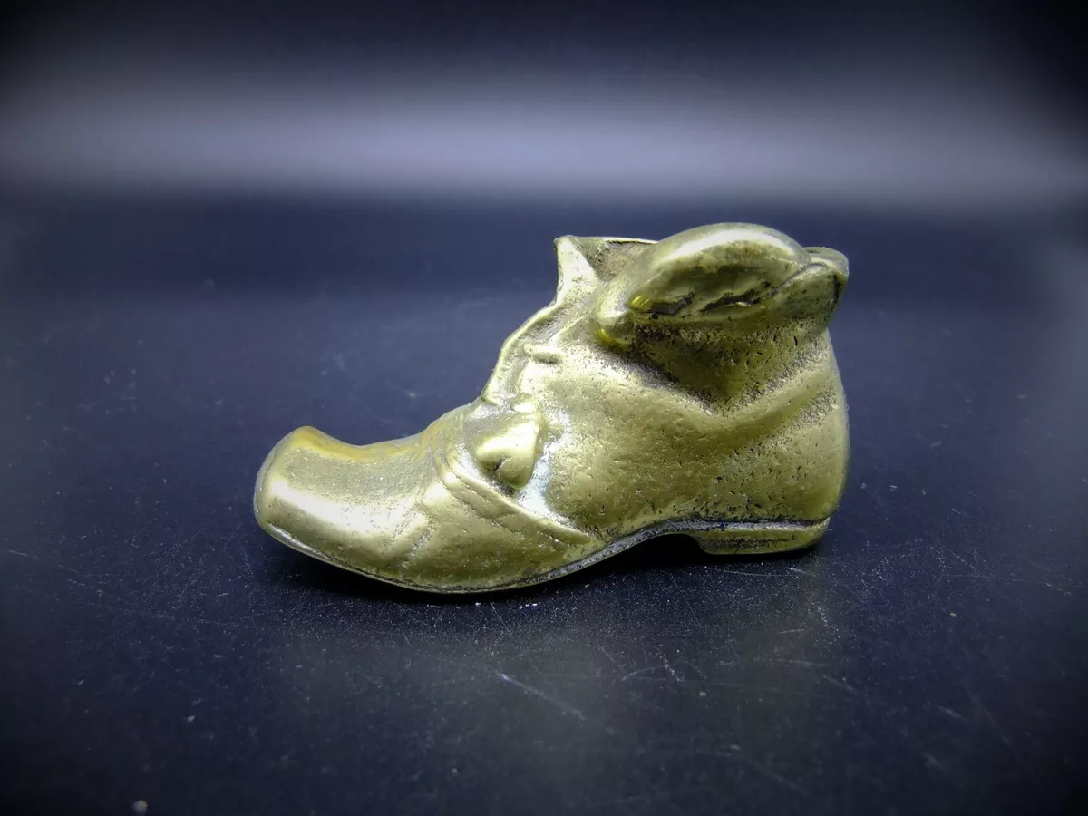 Vintage English Brass Boot by Peerage of England Matchstick Toothpick Holder