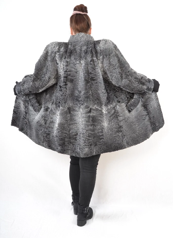 CHAQUETA DE PIEL DE CORDERO PERSA SWAKARA REAL US5217 GRIS RANCHO CORDERO PERSA TALLA XL Foto 3 de 4