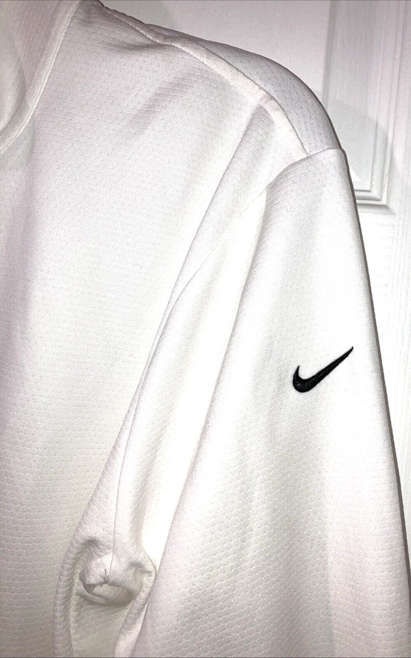 Nueva Chaqueta de Golf Nike XL 44x28 $128 Cremallera Completa Dri-Fit Blanco 4 Pkt Abrigo Deportivo Raro Foto 4 de 4