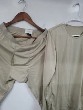 Special Medium Long level 1  Silk Thermal Set Base Layer Tan Sand Light Weight