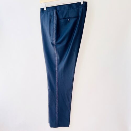 Traje Suministro Esmoquin Pantalón Lana Negro, Talla 42 H58 - Imagen 2 de 11