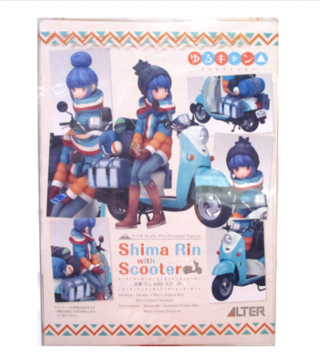 Shima Rin with Scooter 1/10スケール Yurucamp - Shima Rin - 1/10 - with Three-wheel Scooter