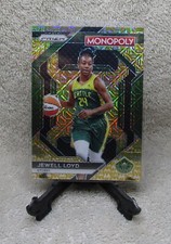JEWELL LOYD 2024 WNBA PRIZMS Monopoly GOLD MILLIONAIRE MOJO Card Serial #068/500
