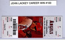 John Lackey Career Win #100 Full Ticket Aug 20, 2009