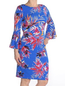 Online calvin klein bell sleeve sheath dress blue juniors red