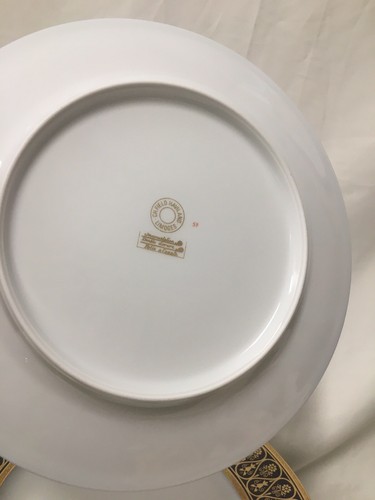 (11)Chas Haviland Limoges Incrustation Polie a l'agate Cobalt 10.3" DINNER PLATE - Picture 8 of 9