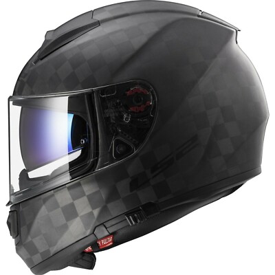 LS2 FF397 VECTOR SINGLE MONO SCHWARZ KOHLEFASER MOTORRADHELM GRATIS PINLCOCK