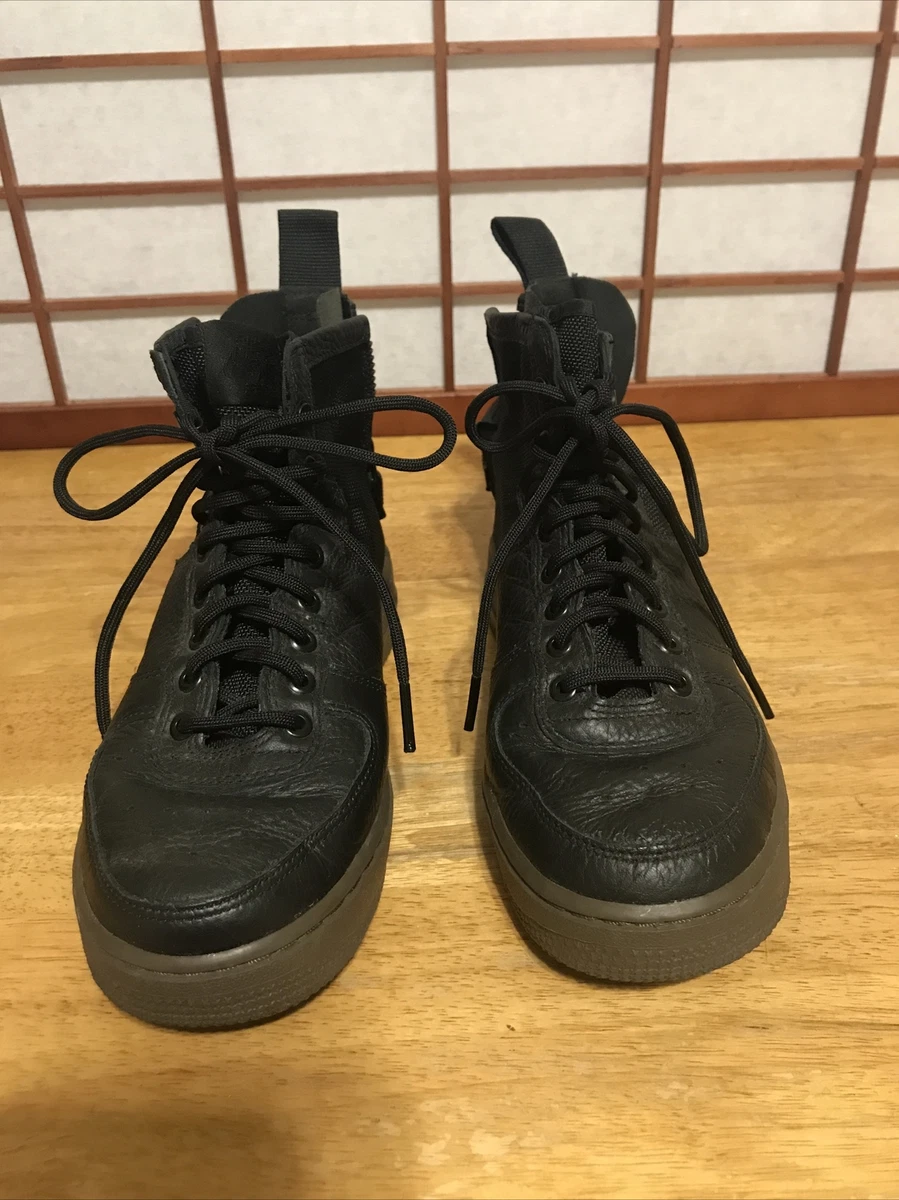 Sf air force 1 mid black hotsell dark hazel