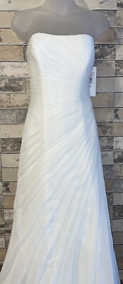 white christmas dresses Strapless Crinkle Chiffon Pleated A line Dress with Tendrils – Camille La  Vie
