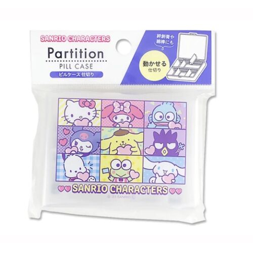 Sanrio Characters Hello Kitty My Melody Kuromi Cinnamoroll Partition Pill Case - Picture 1 of 2