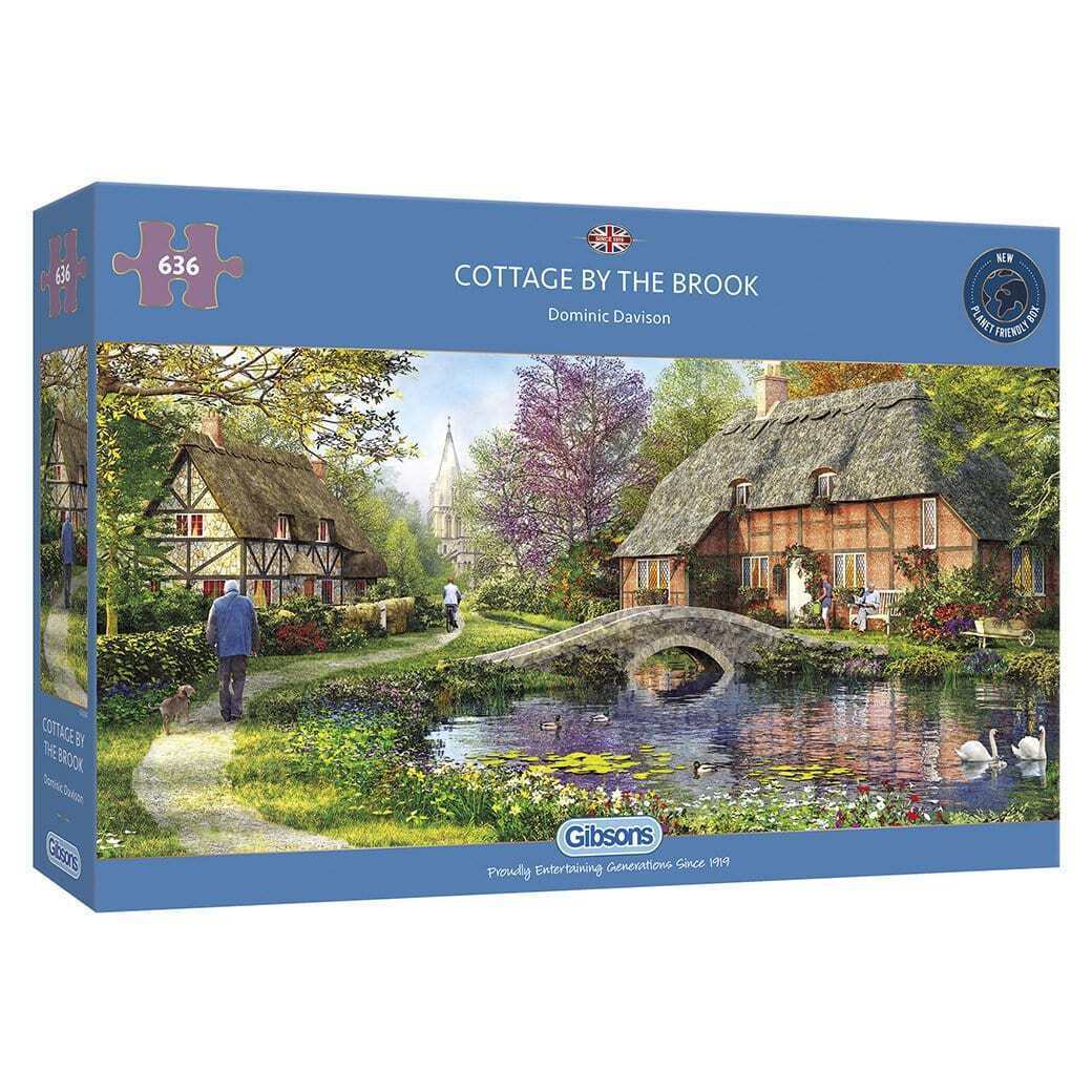 Gibsons Cottage by the Brook 636 Piece Jigsaw Puzzle Gift