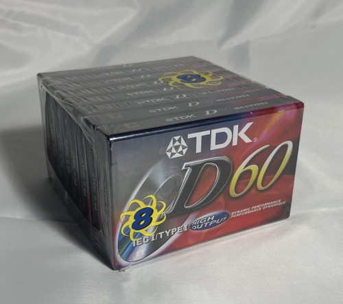 Cassetta vuota TDK D60 nastro audio confezione da 8