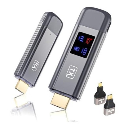 Wireless HDMl Transmitter and Receiver,  Wireless HDMI Extender, 4K Decode gray