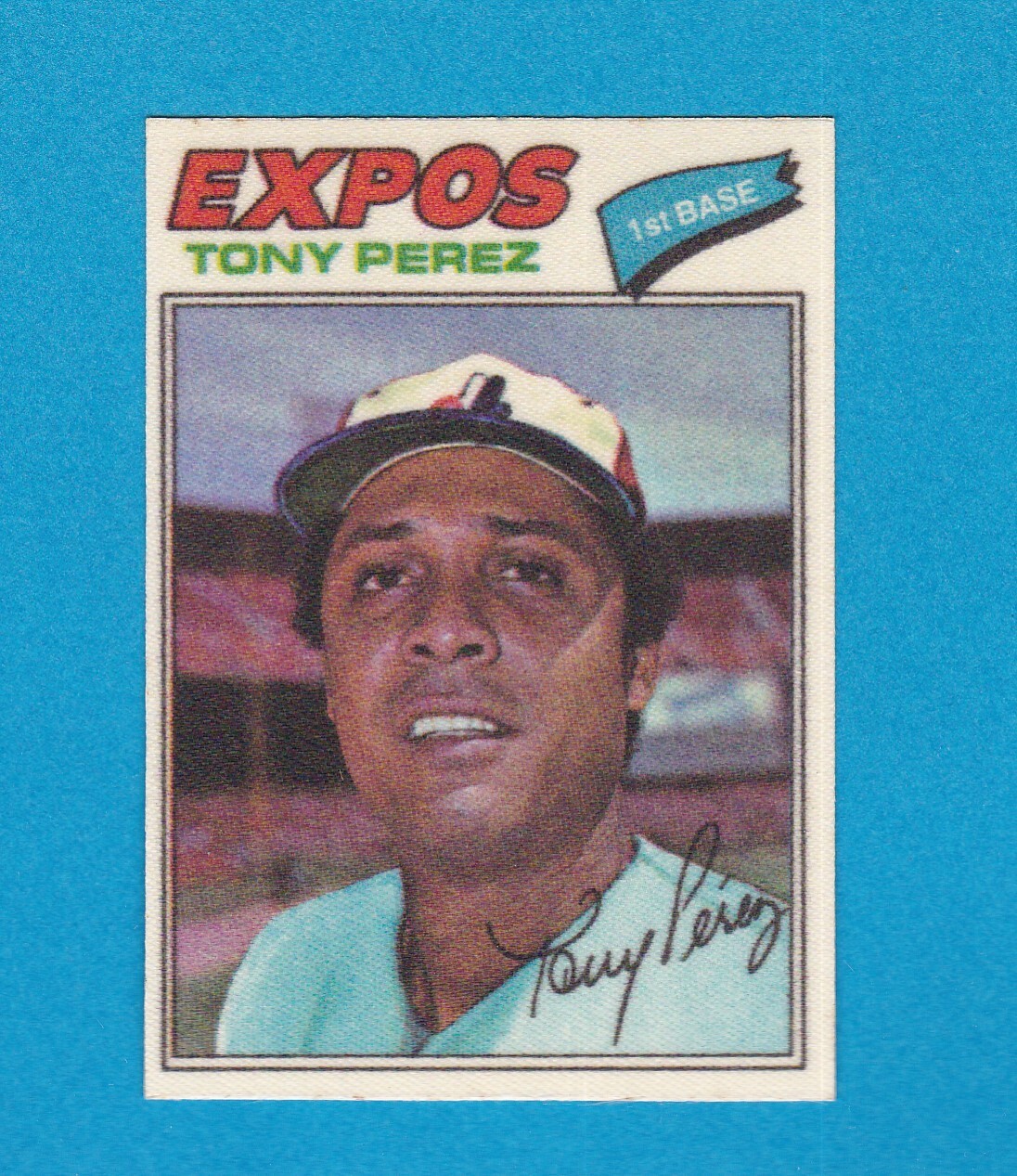 1977 TOPPS CLOTH STICKERS SET BREAK 37 TONY PEREZ EXPOS