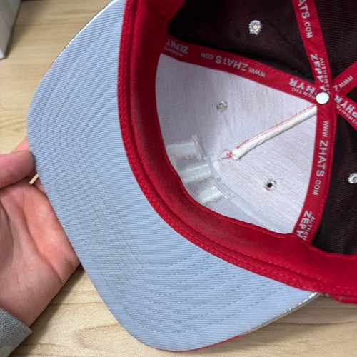 Indiana Hoosiers Hat Cap Snapback Red Gray Reflective Adjustable Zephyr - Picture 8 of 11