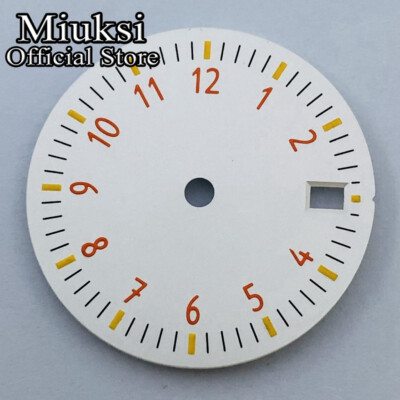 Miuksi 29mm black blue watch dial fit NH35 movement fit 3 /3.8 o'clock crown