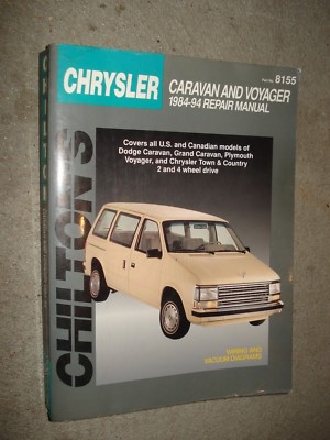 1984-1994 DODGE PLYMOUTH CHRYSLER MINI-VAN SERVICE MANUAL SHOP CARAVAN VOYAGER