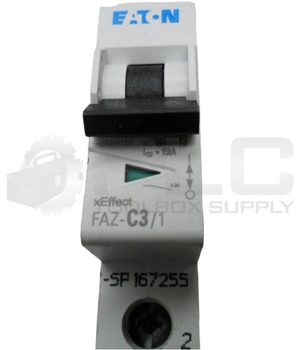 LOT OF 2 NEW EATON FAZ-C3/1 CIRCUIT BREAKER 277VAC 48VDC 3A - Picture 6 of 6