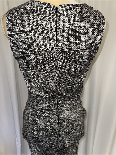 Nicole Miller Artelier Village Tailor Canvas Textile Ruched Pencil Dress Size L - Picture 10 of 15