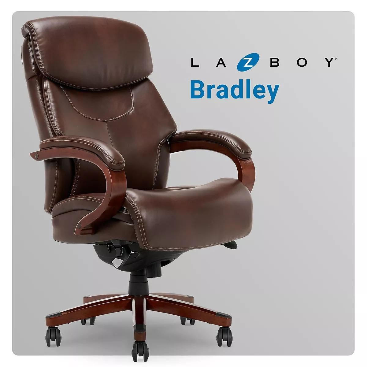 La-Z-Boy Big & Tall Executive Chair Coffee Brown Bonded Leather