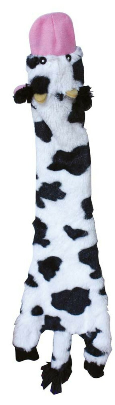 Skinneeez Crinklers Cow Dog Toy Squeaker Stuffless Small Dogs Puppy 14" or 23"