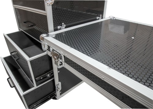 CaseToGo 4 DRAW UTILITY ROAD CASE WITH A DJ-UTILITY TABLE - Picture 4 of 11