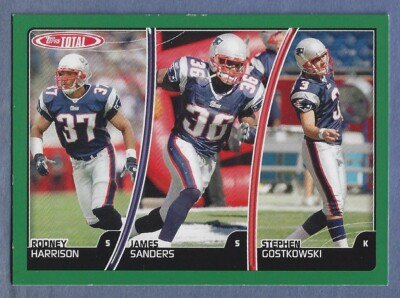 2007 Topps Total #231 Stephen Gostkowski Rookie w/Sanders & Harrison Patriots