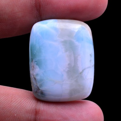 63.00 Cts Natural Larimar Sky Blue Untreated Glossy Shine Cabochon Huge Gemstone