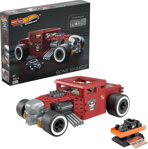 Mega Hot Wheels Bone Shaker Set – Building Kit with Rolling Wheels
