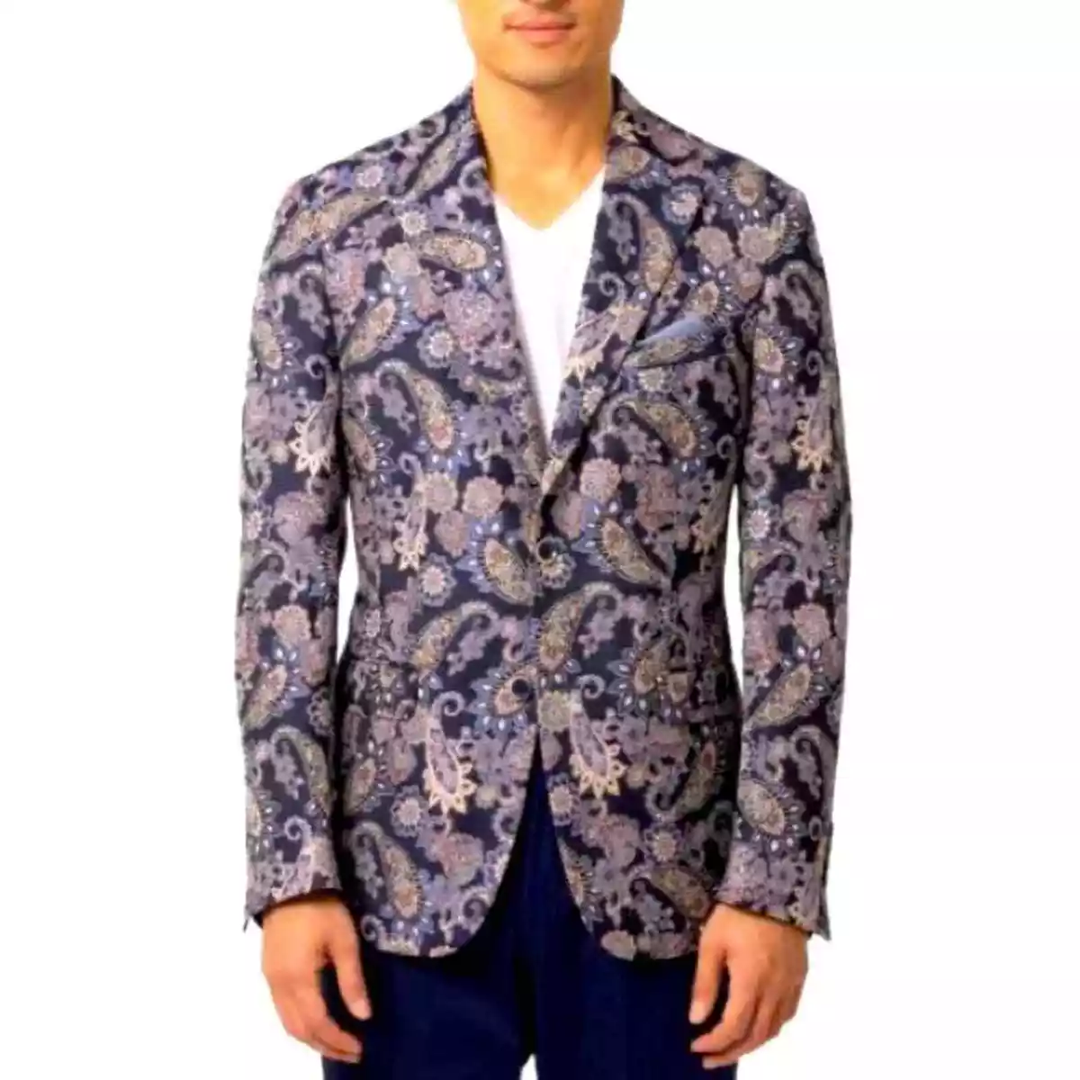 Tallia Runway Collection Blue Paisley Blazer eBay