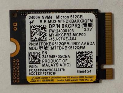 MTFDKBK512QFM-1BD1AABGA - 512GB SSD Module, Gen4x4, NVMe - Foto 10