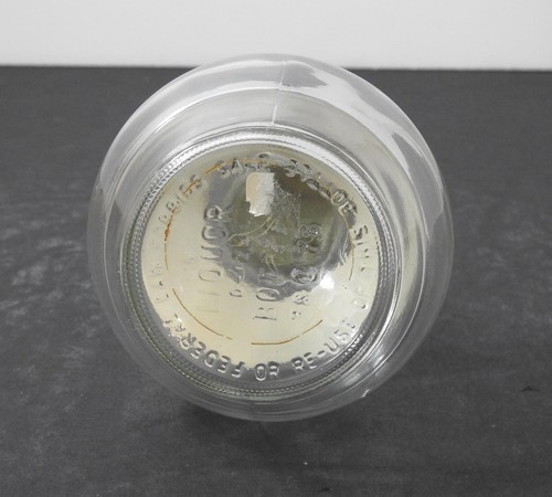 Vintage Clear Glass Collectible Bottle Decor Coordinating Stopper 8 1/4" W14 - Picture 9 of 12