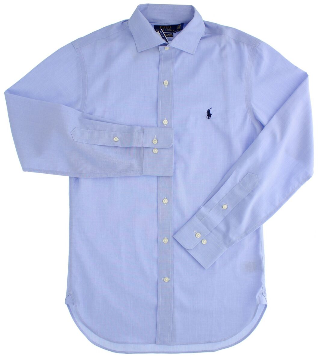 POLO Ralph Lauren Poplin Shirt Men's Slim Fit 100% Cotton POLO Ralph Lauren Poplin Shirt Men's Slim Fit 100% Cotton