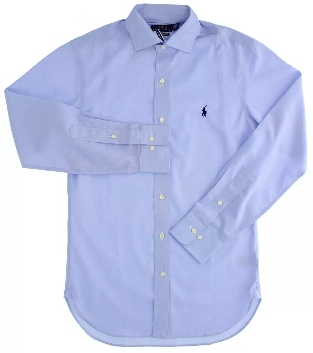 POLO Ralph Lauren Poplin Shirt Men's Slim Fit 100% Cotton Easy Care MSRP $79