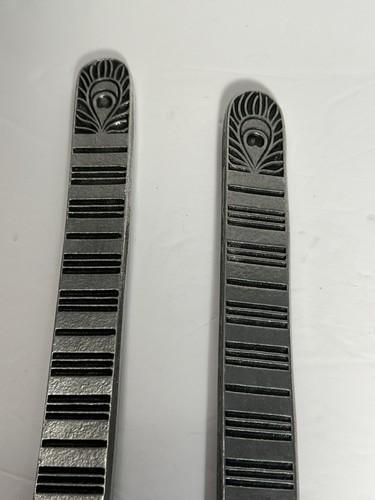 Vtg WILTON ARMETALE Pewter Tracy Porter PEACOCK Salad Serving Fork Spoon Set - Picture 8 of 14