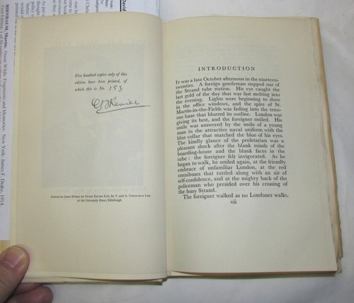 OSCAR WILDE BY G.J. RENIER Peter Davies, 1933. First Edition. 1 of 500 copies - Picture 3 of 3