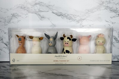 NEW Hearth and Hand with Magnolia Toy Farm Animal Figurine Set Cow Sheep
