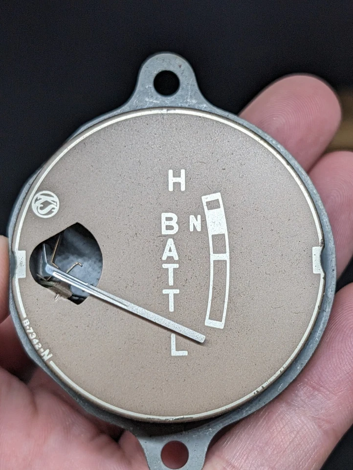 NOS 1939 福特标准 AMMETER AMP 电池充电 DASH 仪器面板量规 — 第 3/4 张图片