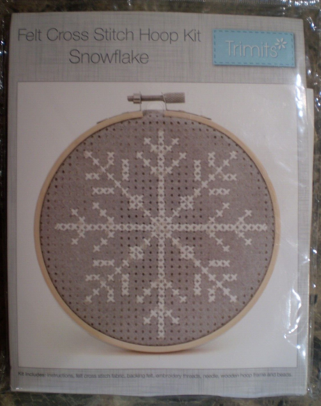 Trimits Felt Cross Stitch Hoop Kit