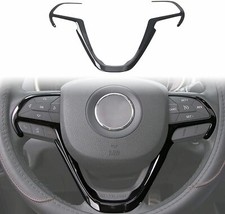 Black Steering Wheel Moulding Cover Trim For Jeep Cherokee 2014-2020 Accessories