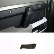 Real Carbon Fiber Grain Inner Door Armrest 2020-2023 For Land Rover Defender 90