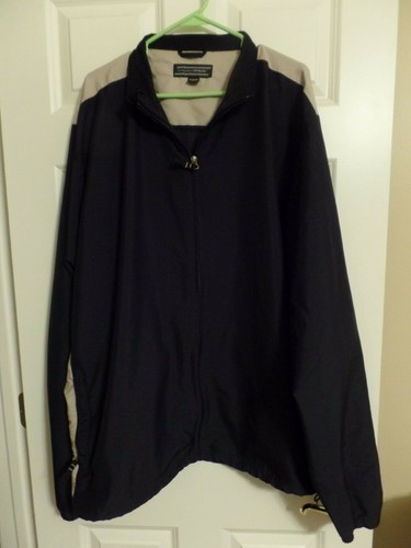 Cutter and Buck, Herren Golfjacke, dunkelblau/beige, Reißverschluss, Größe: 2XT, Ex. Con.