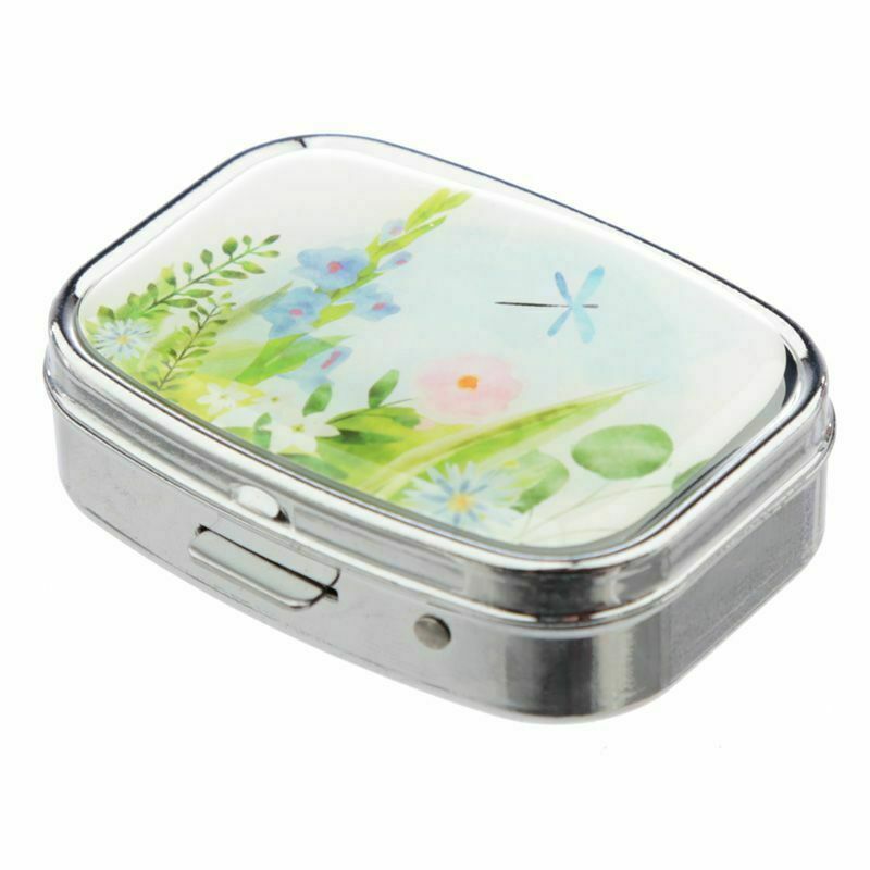 Novelty Botanical Gardens 2,3 Day Pill Box Tablet Storage Tin
