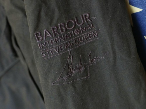 £249 Mens rare Barbour Steve McQueen 9665 olive green wax jacket Small - Picture 9 of 11