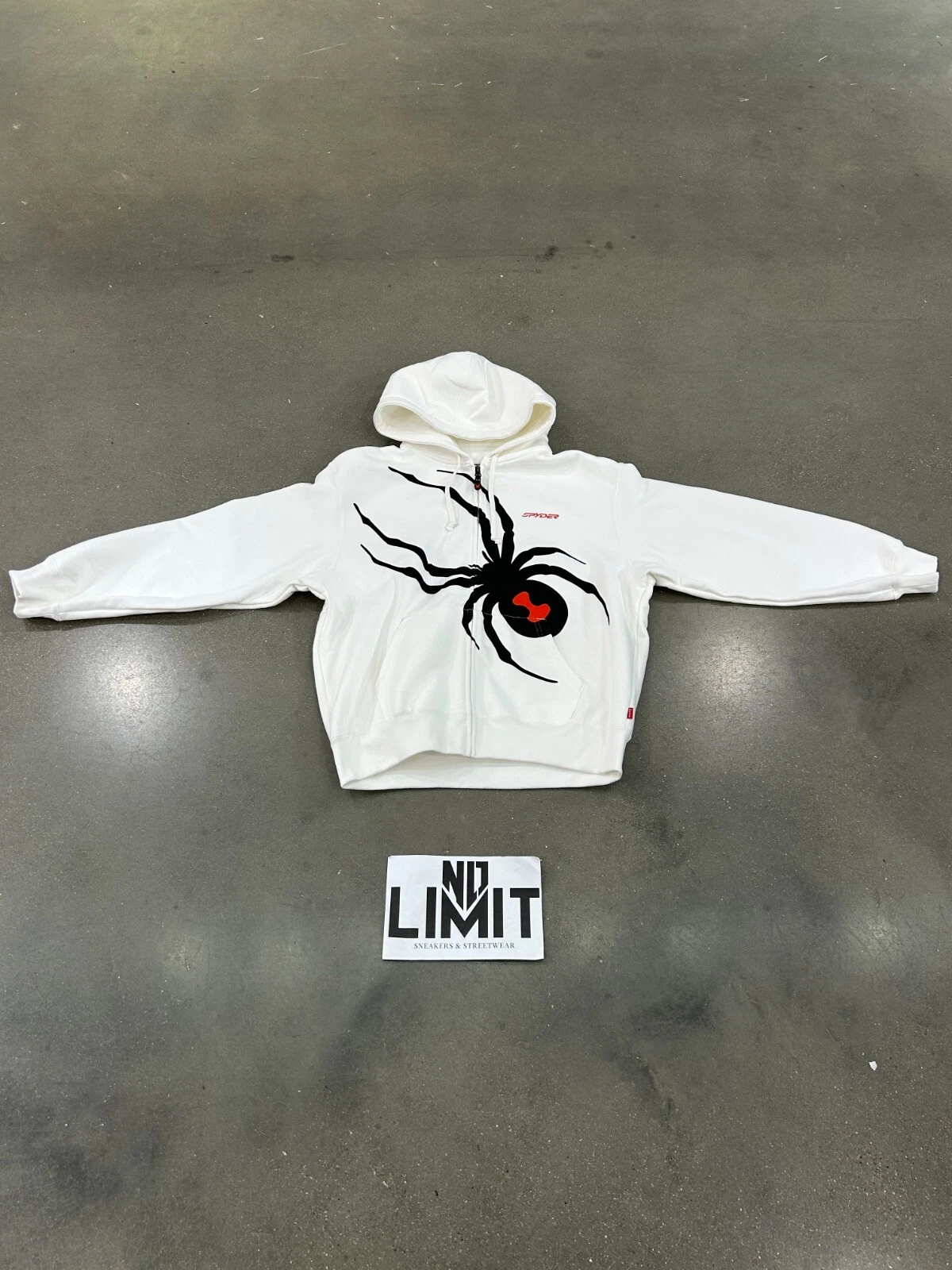 Sweat à capuche zippé Supreme Spyder blanc NEUF taille S ENVOI RAPIDE